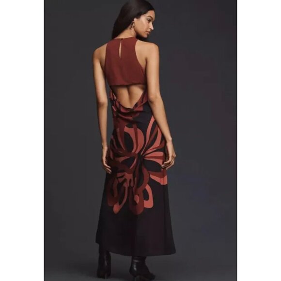 Farm Rio Halter Floral Print Maxi Dress XS - Picture 9 of 9